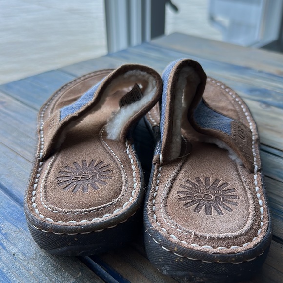 UGG Fur Lined Flip Flops 5 - Picture 4 of 6